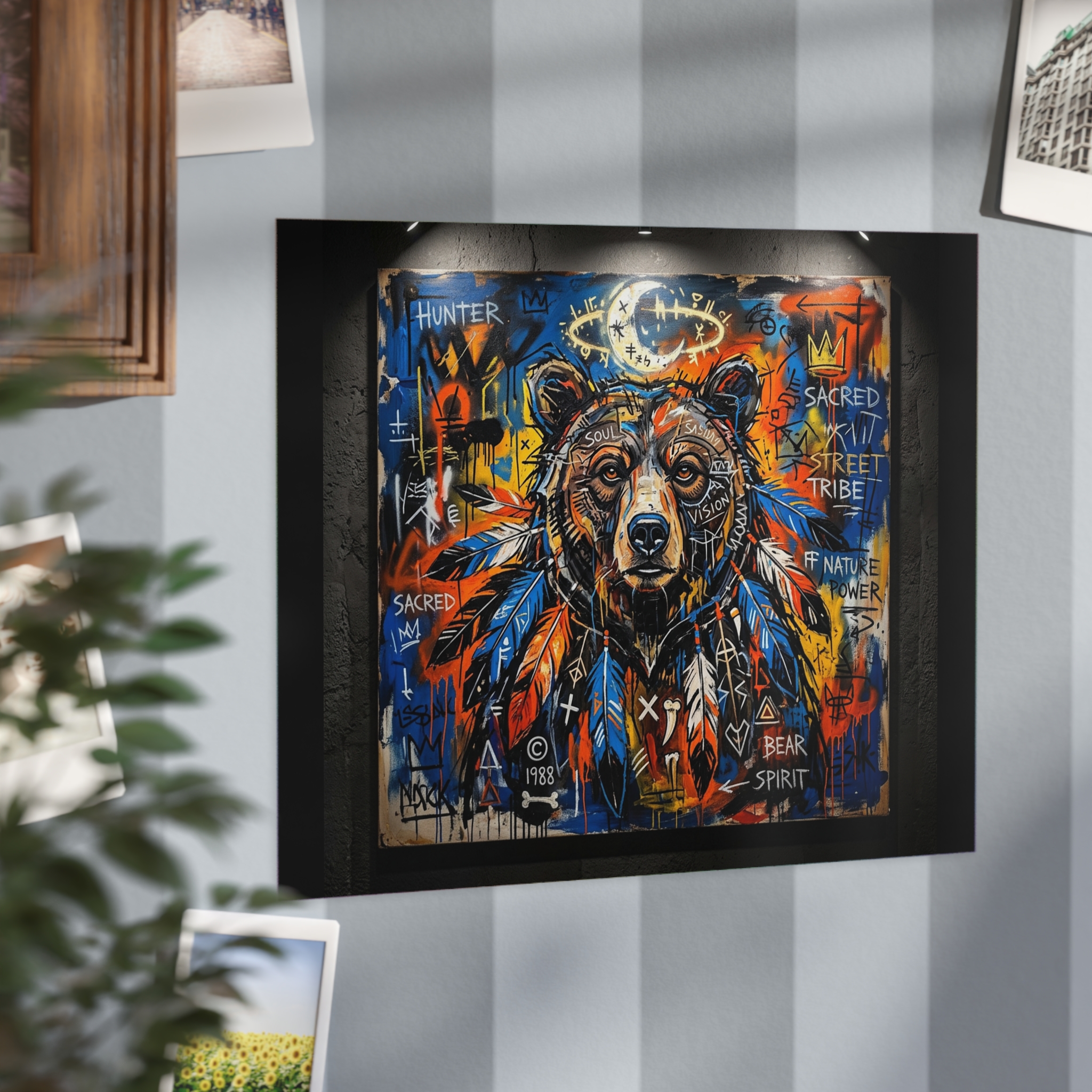 Native Bear Spirit Unframed Print — Tribal Graffiti Wildlife Wall Art - Image 21