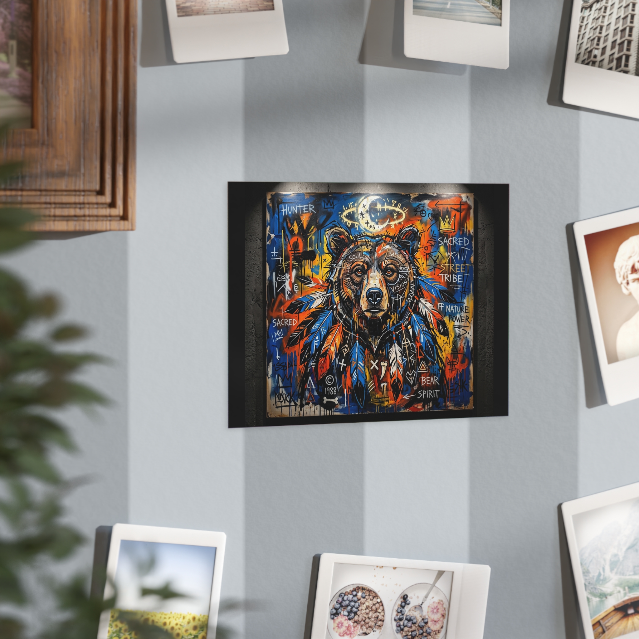Native Bear Spirit Unframed Print — Tribal Graffiti Wildlife Wall Art - Image 27