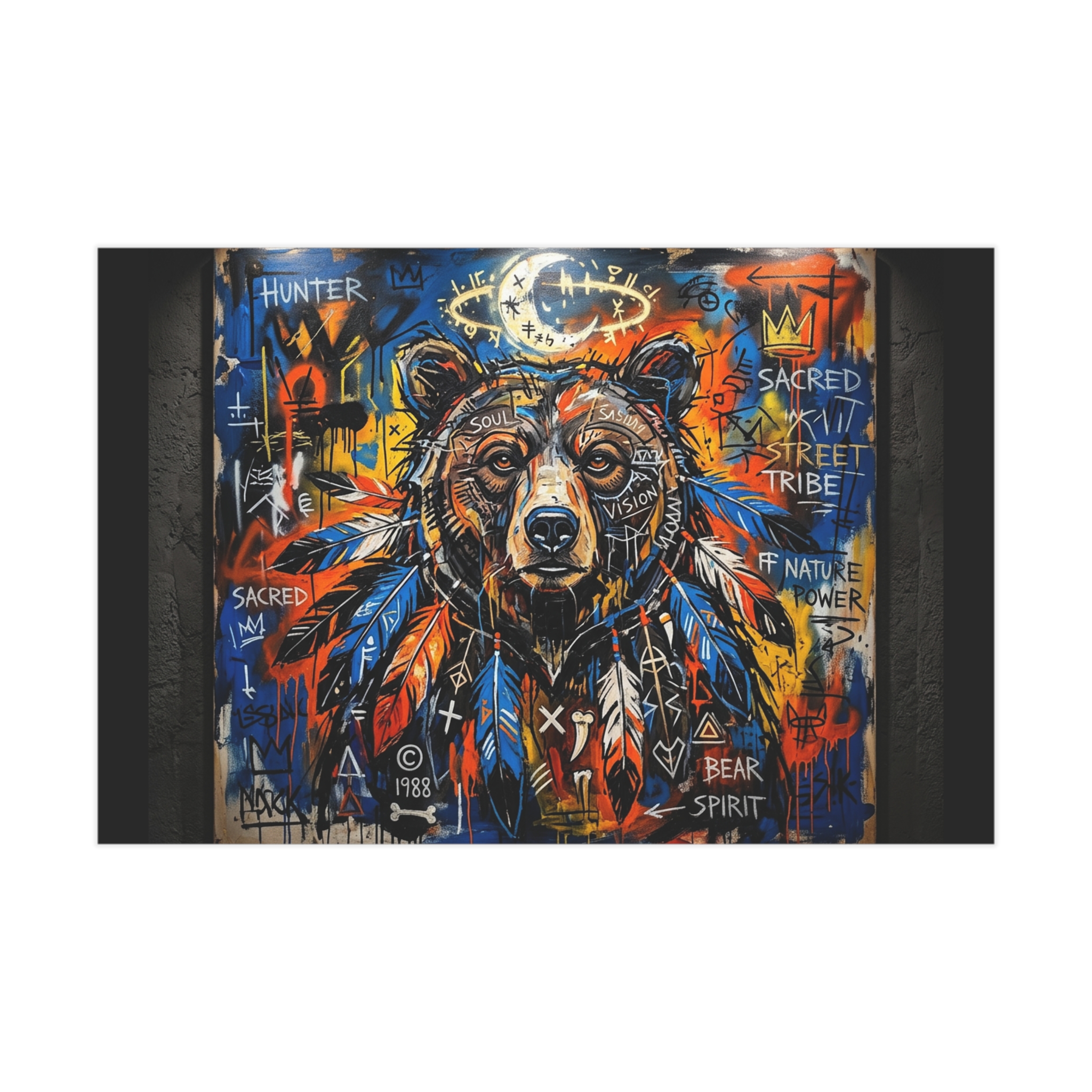Native Bear Spirit Unframed Print — Tribal Graffiti Wildlife Wall Art - Image 10