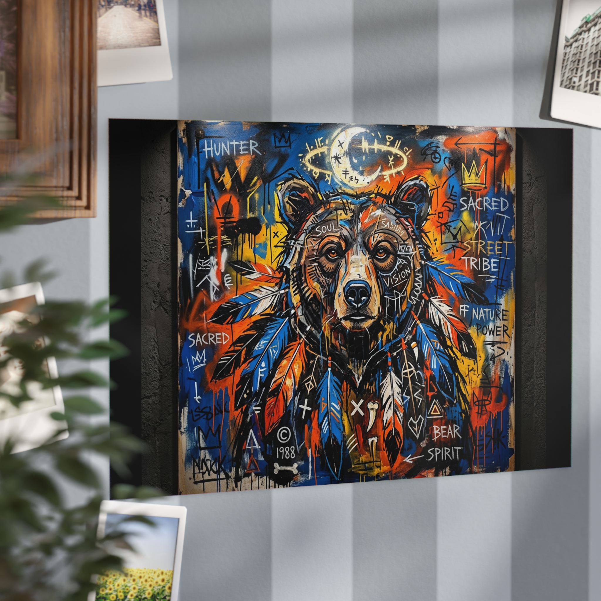 Native Bear Spirit Unframed Print — Tribal Graffiti Wildlife Wall Art - Image 12